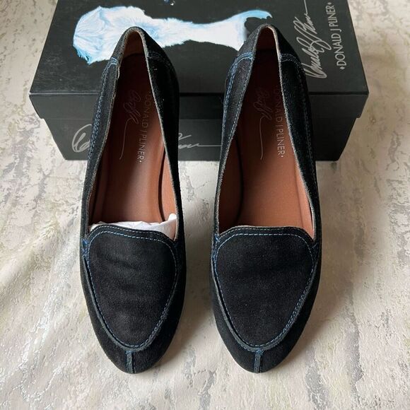 Donald Pliner Black Suede Sport Loafer - Picture 3 of 12